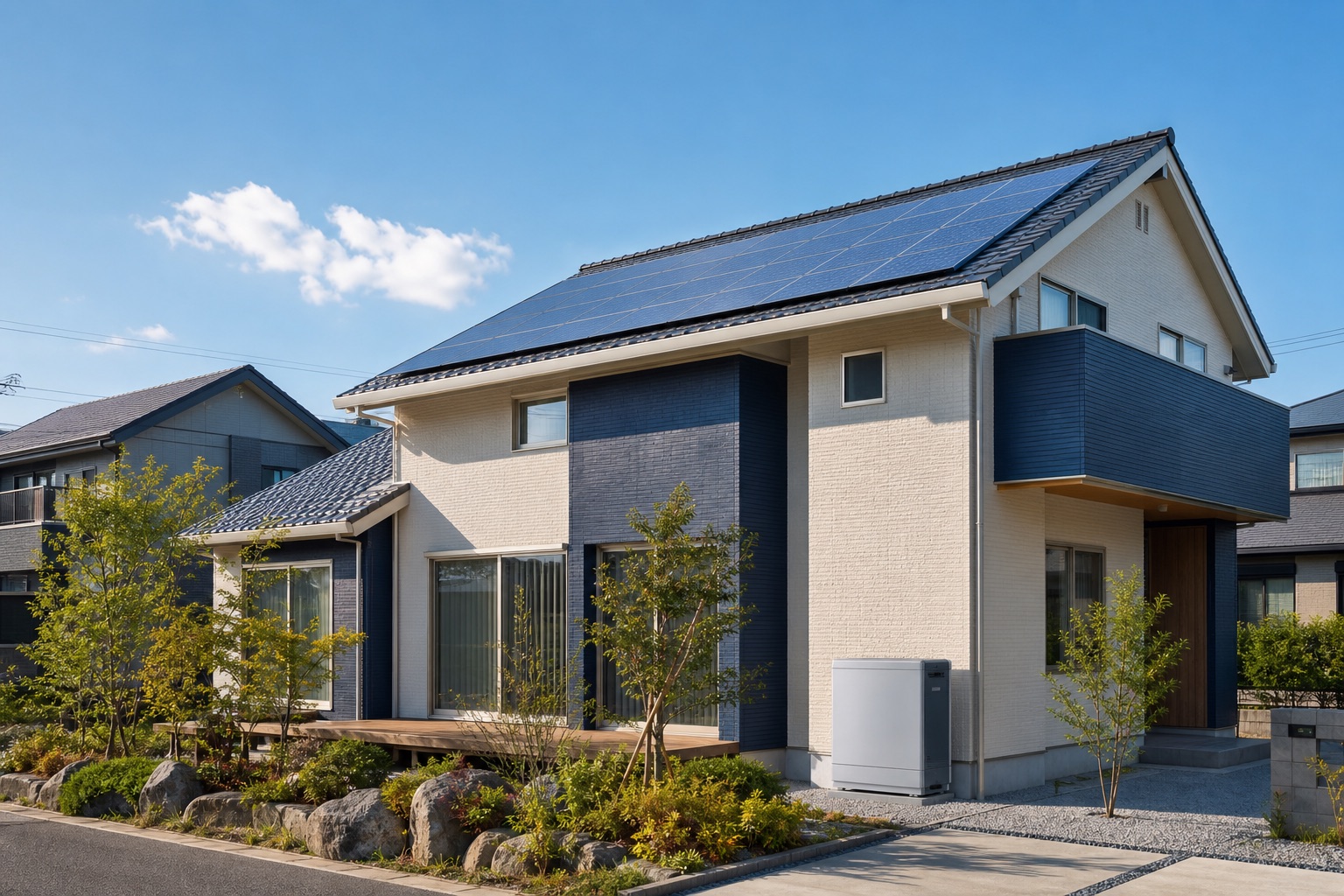 島田市の太陽光パネル・蓄電池施工事例と工事ビフォーアフター