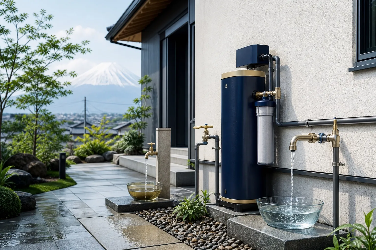 富士市の浄水器（オール浄水システム）施工事例｜設置前後と工事の流れ