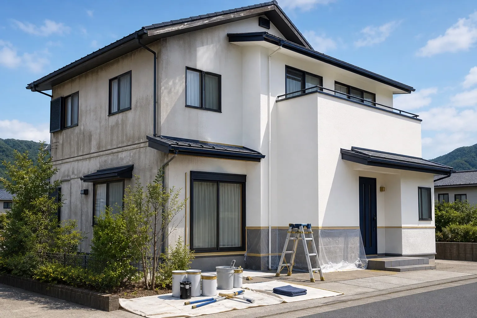 静岡市葵区の外壁塗装施工事例｜チョーキング・ひび割れを整えたビフォーアフター スゴシアブログ