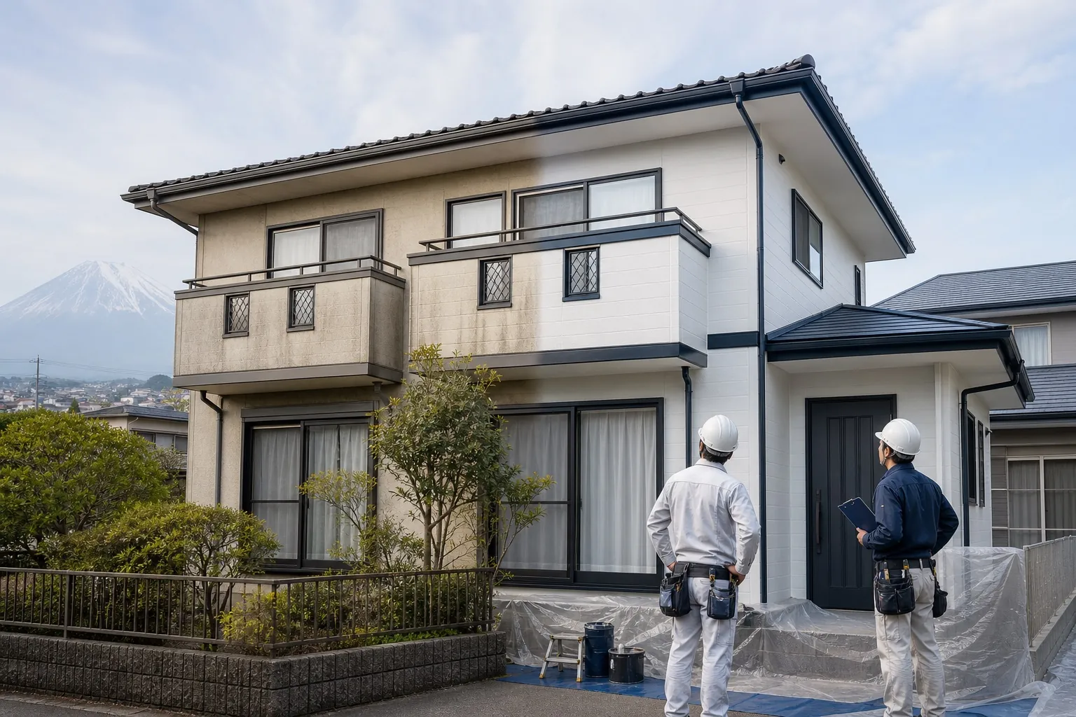 富士宮市の外壁塗装事例｜チョーキングから塗り替え完成まで スゴシアブログ