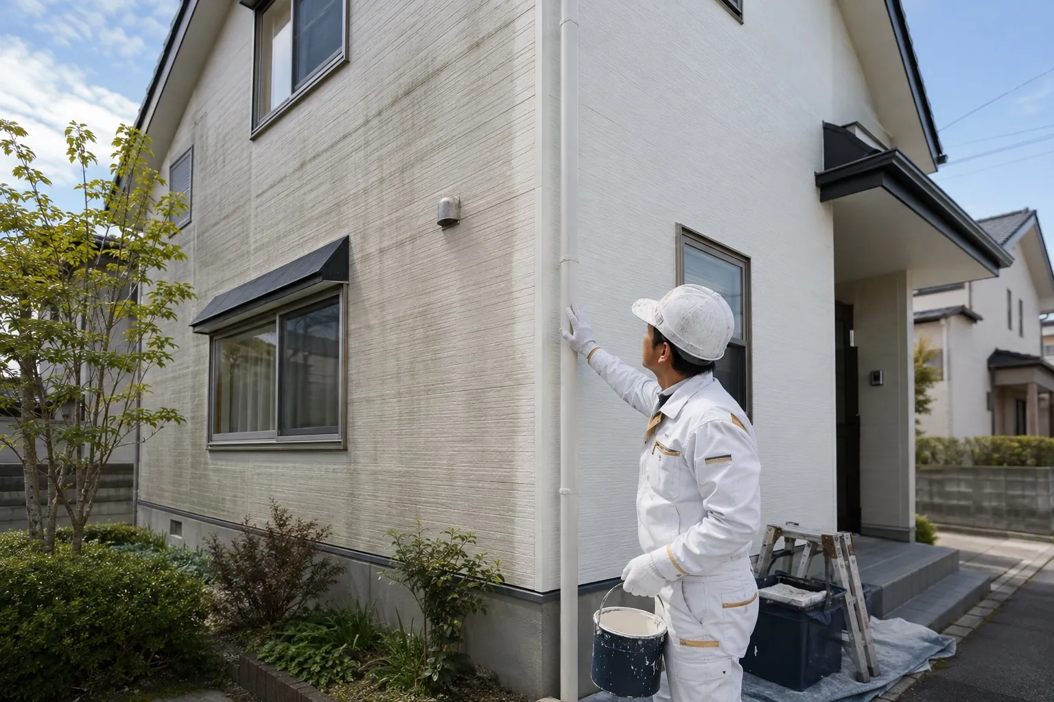 沼津市の外壁塗装施工事例｜チョーキングとひび割れを整える塗り替え スゴシアブログ