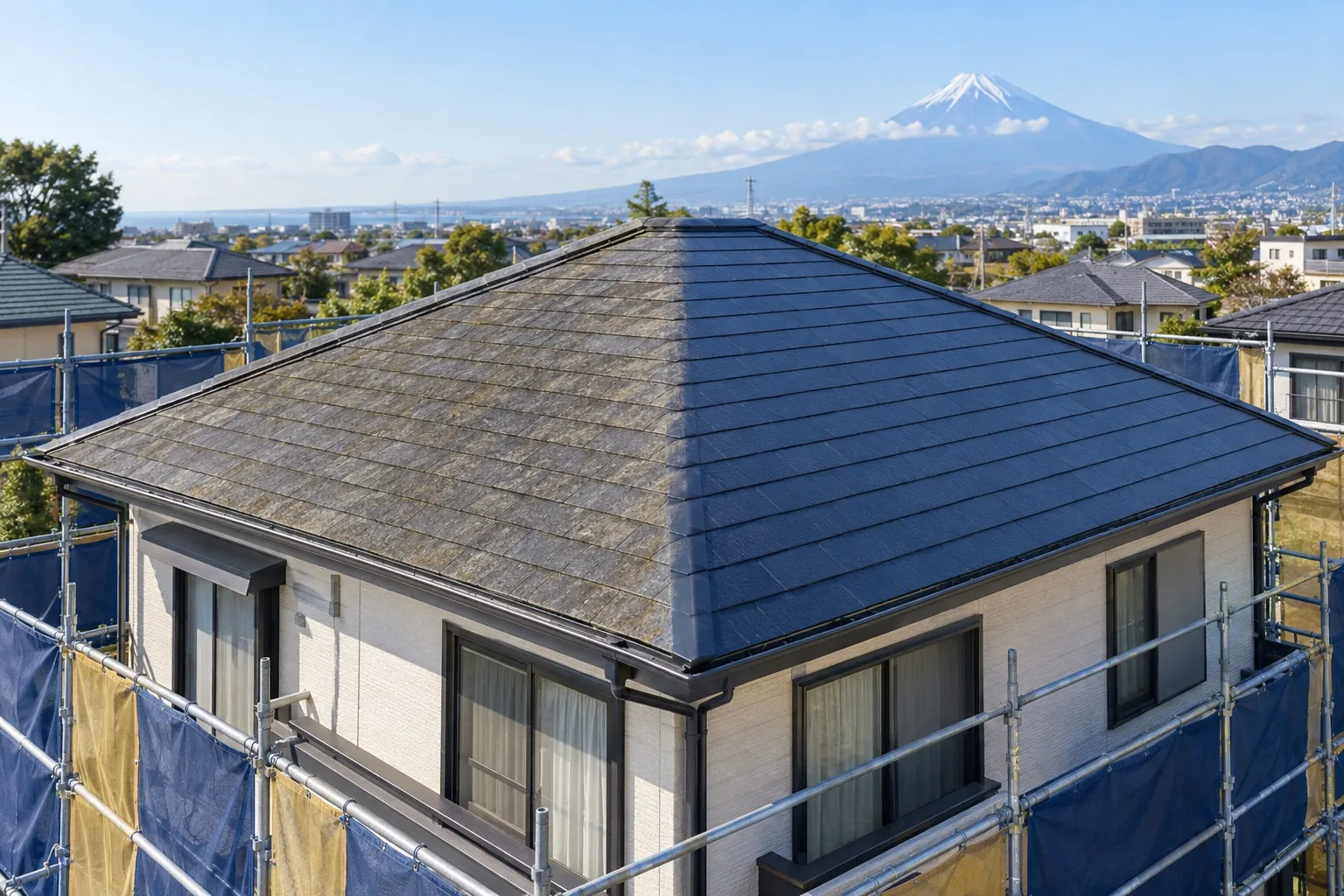 富士市の屋根塗装・屋根修繕｜一般的な施工事例とビフォーアフター